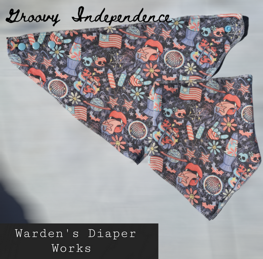 Bandana bib- Groovy Independence