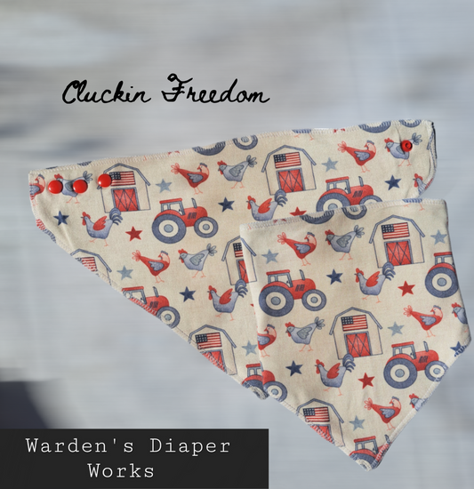 Bandana bib- Cluckin Freedom